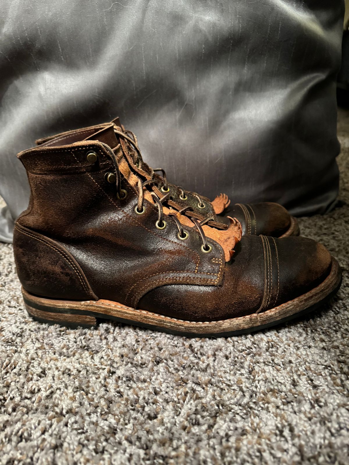 Photo by S3th.bryant on March 6, 2024 of the Truman Service Boot in Horween Java Waxed Flesh.