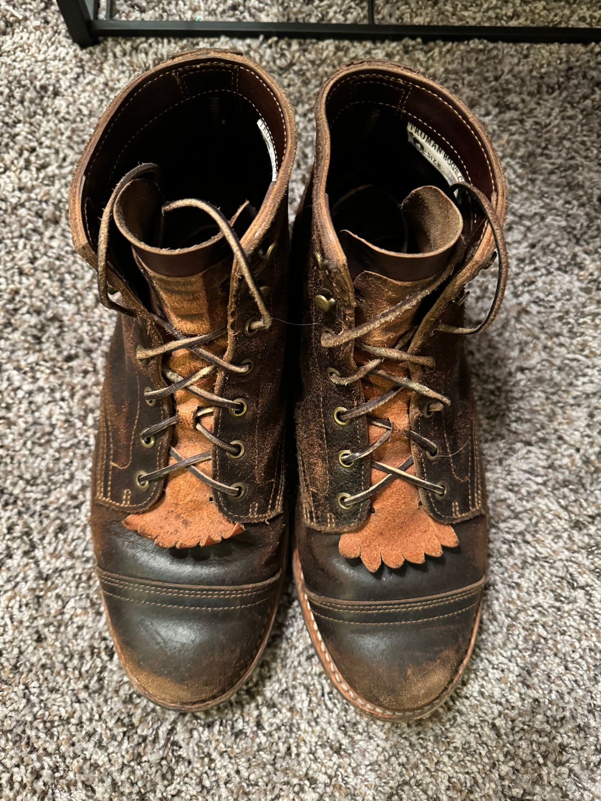 Photo by S3th.bryant on March 6, 2024 of the Truman Service Boot in Horween Java Waxed Flesh.