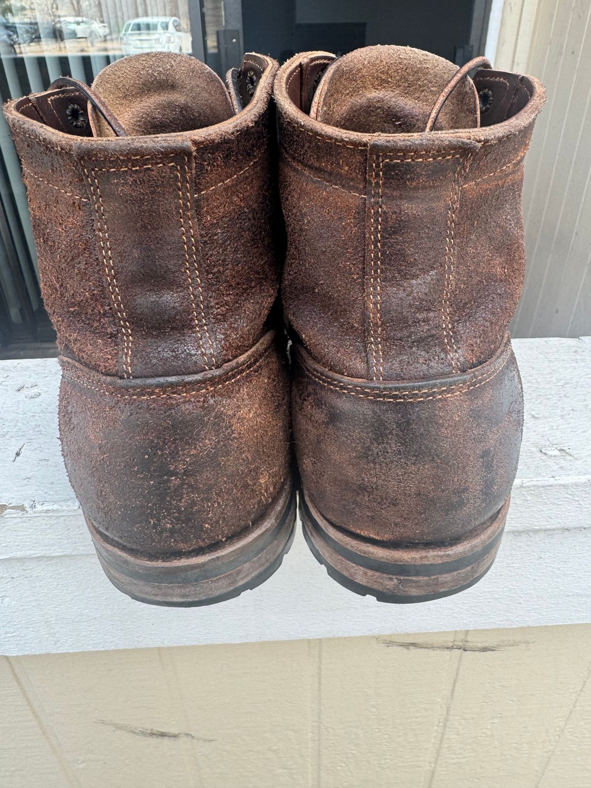 Photo by S3th.bryant on April 5, 2024 of the Truman Service Boot in Horween Java Waxed Flesh.