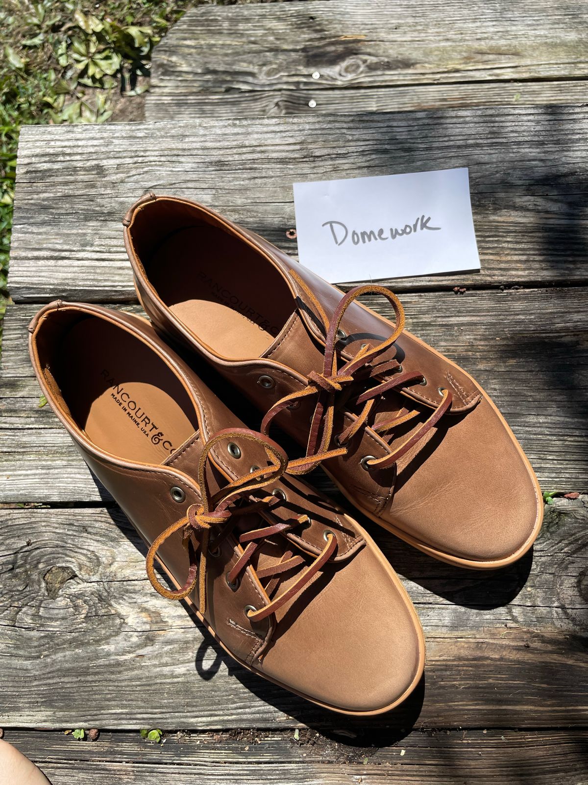 Photo by bawls on October 1, 2022 of the Rancourt & Co. Unlisted Model in Horween Brown Chromexcel.