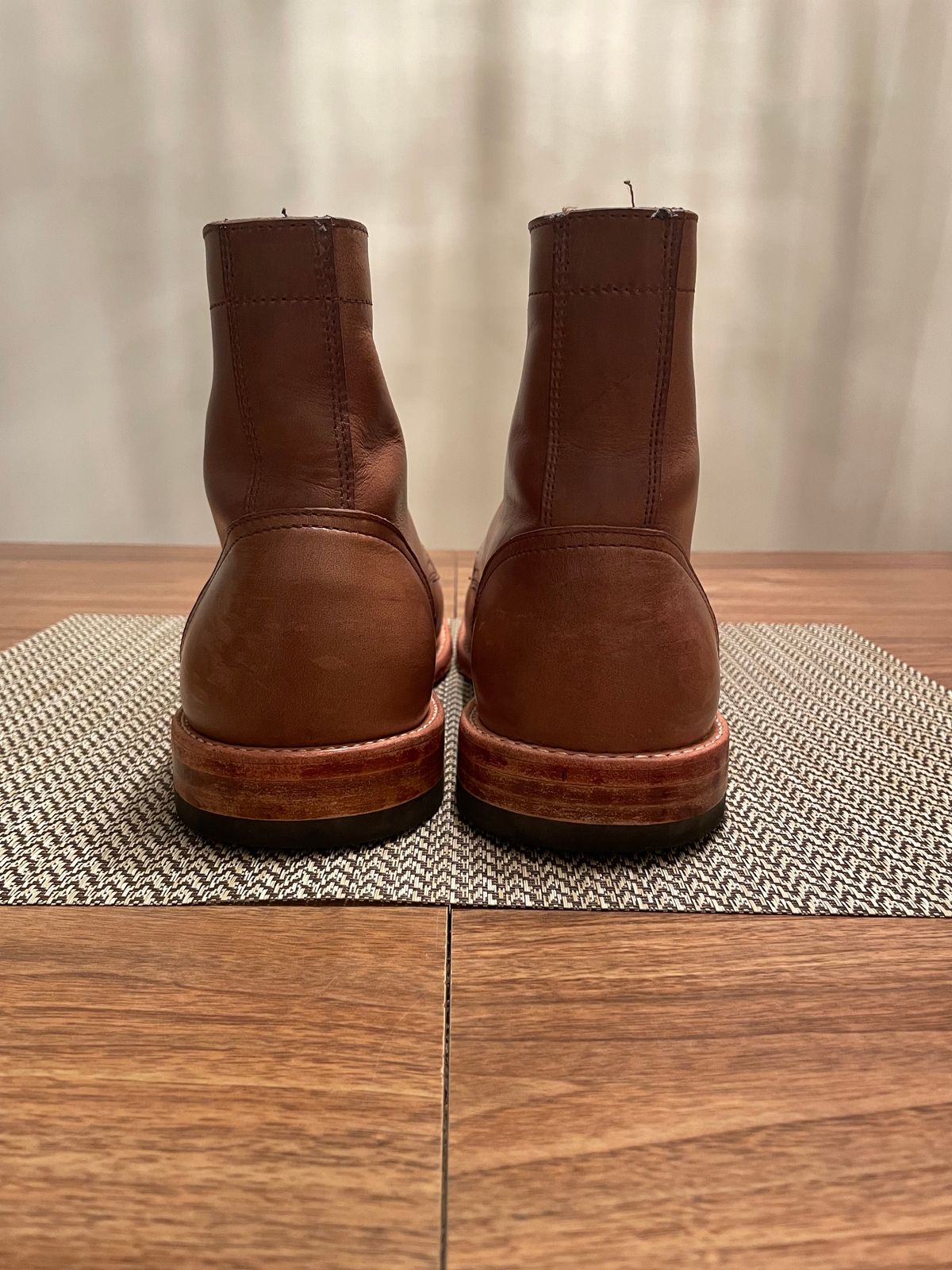 Photo by bawls on November 2, 2023 of the Oak Street Bootmakers Trench Boot in Horween Natural Chromexcel.