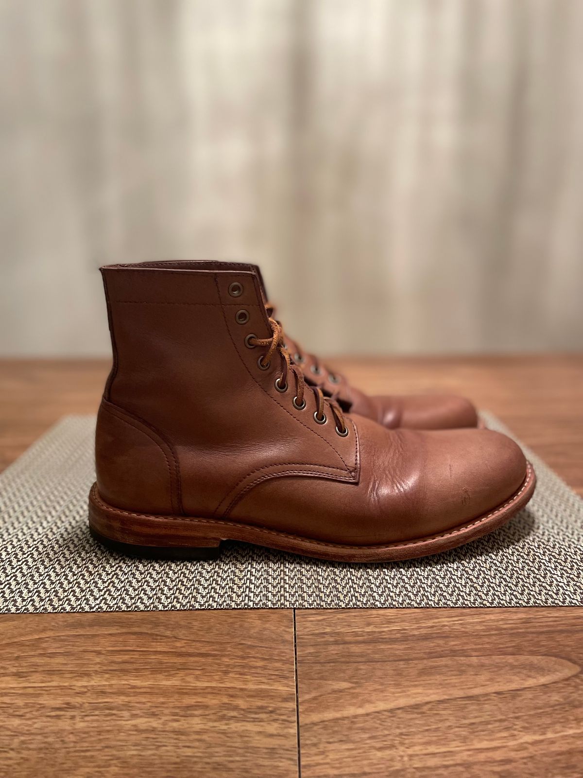 Photo by bawls on December 1, 2023 of the Oak Street Bootmakers Trench Boot in Horween Natural Chromexcel.