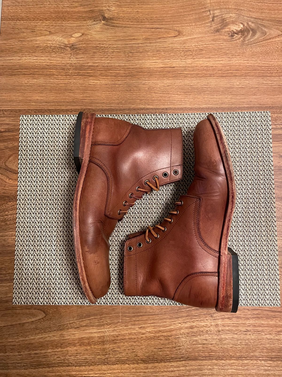 Photo by bawls on January 3, 2024 of the Oak Street Bootmakers Trench Boot in Horween Natural Chromexcel.