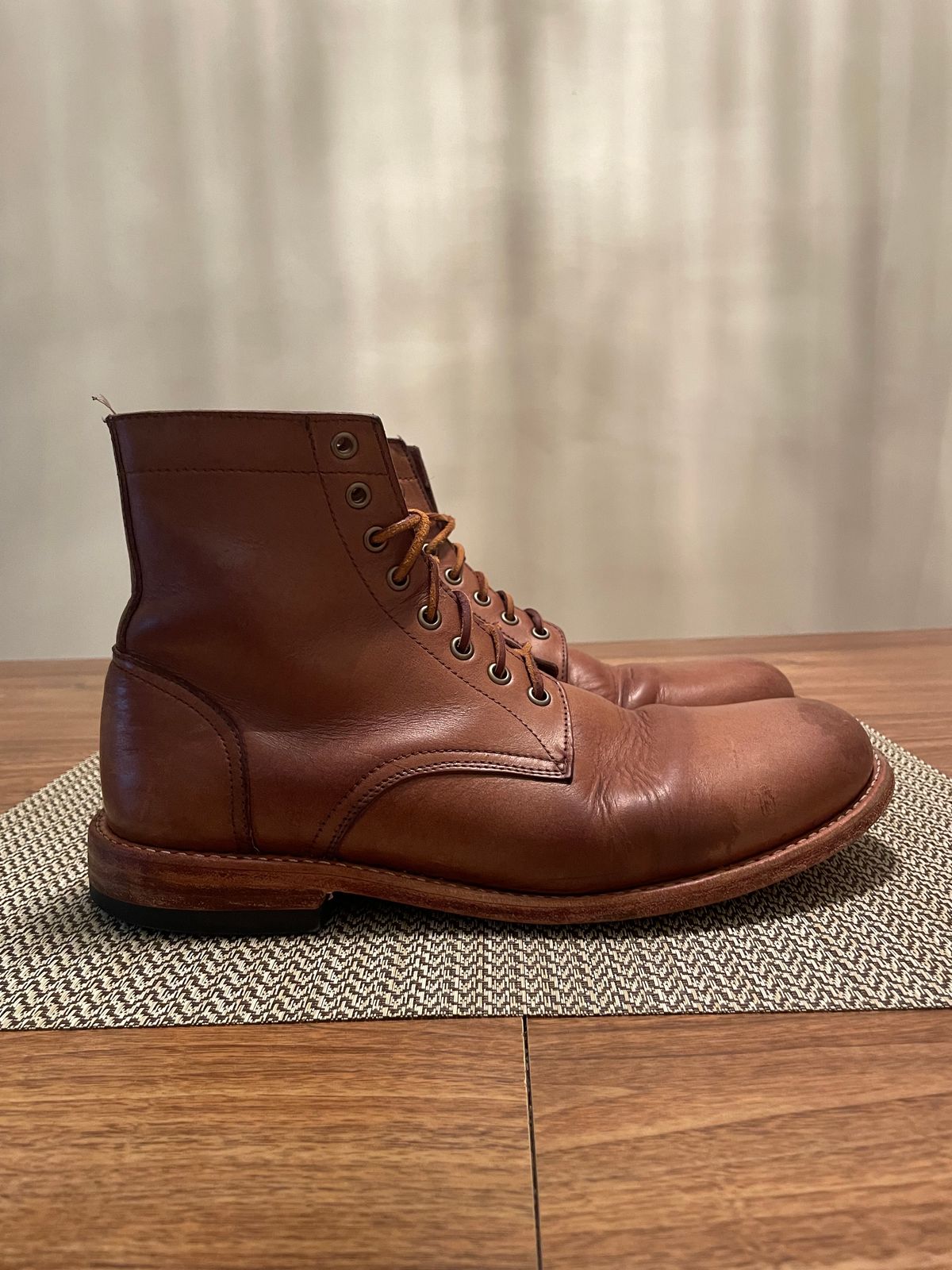 Photo by bawls on January 3, 2024 of the Oak Street Bootmakers Trench Boot in Horween Natural Chromexcel.