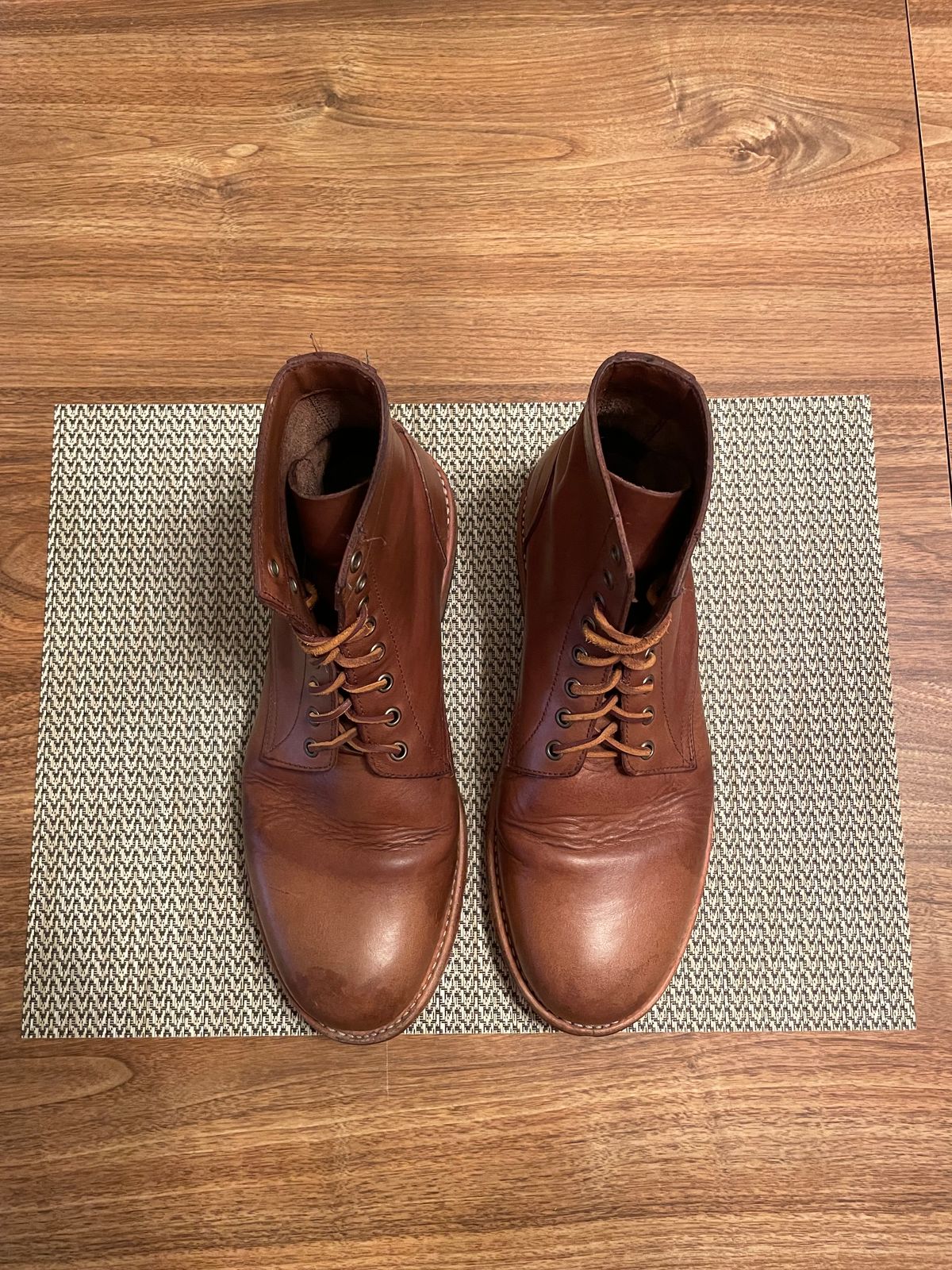 Photo by bawls on January 3, 2024 of the Oak Street Bootmakers Trench Boot in Horween Natural Chromexcel.