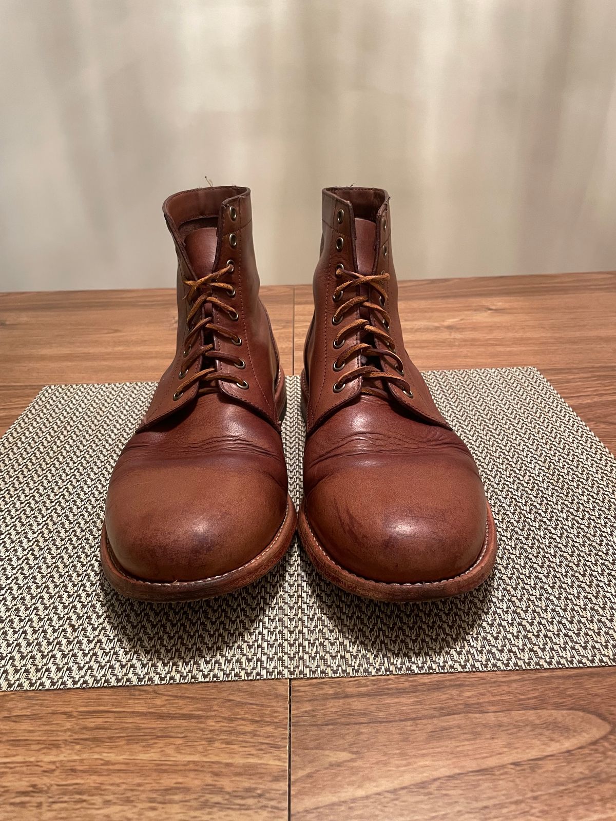 Photo by bawls on February 5, 2024 of the Oak Street Bootmakers Trench Boot in Horween Natural Chromexcel.