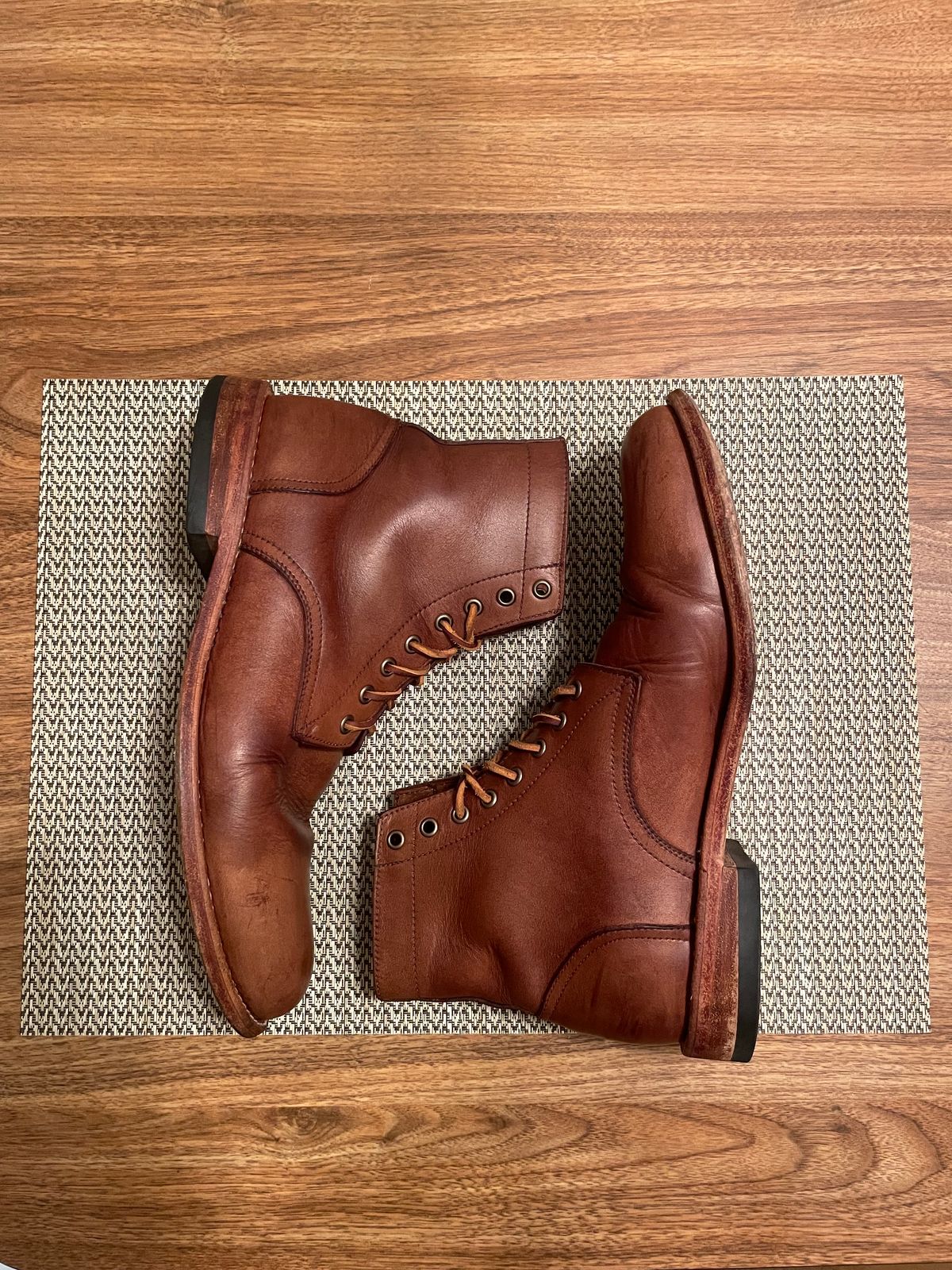 Photo by bawls on February 5, 2024 of the Oak Street Bootmakers Trench Boot in Horween Natural Chromexcel.