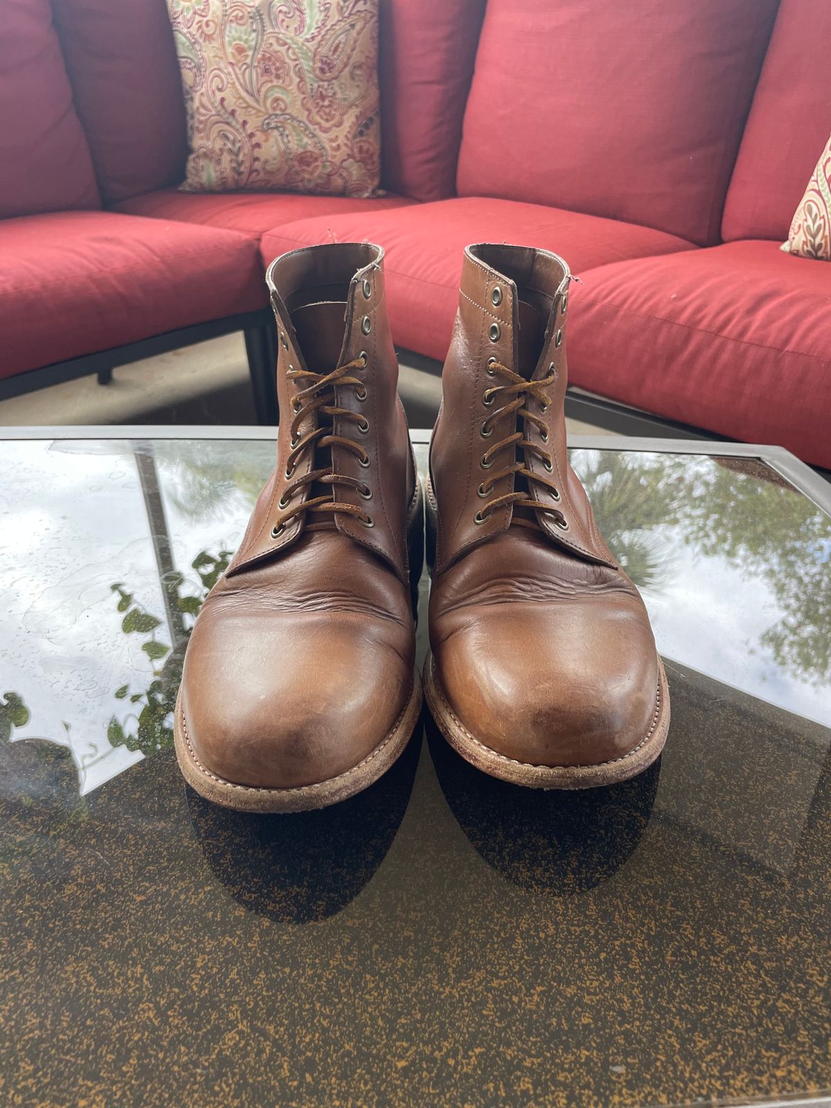 Photo by bawls on March 3, 2024 of the Oak Street Bootmakers Trench Boot in Horween Natural Chromexcel.