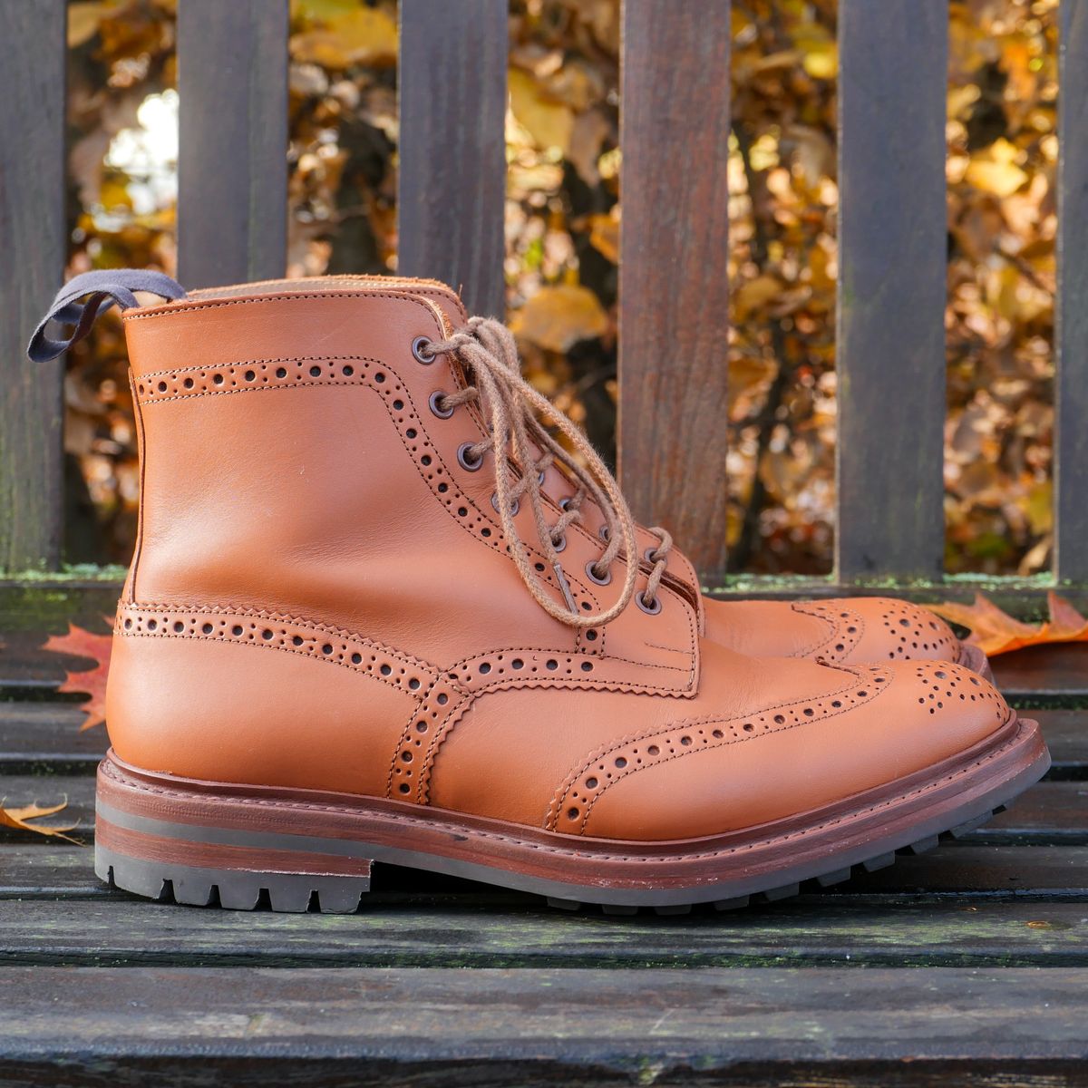 Photo by vubui on November 5, 2024 of the Tricker's Malton Country Boot in C-Shade Tan.