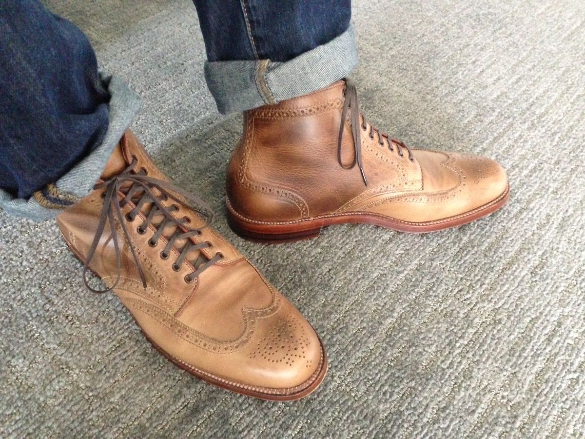 Photo by vubui on March 25, 2013 of the Alden Wingtip Boot in Horween Natural Chromexcel.