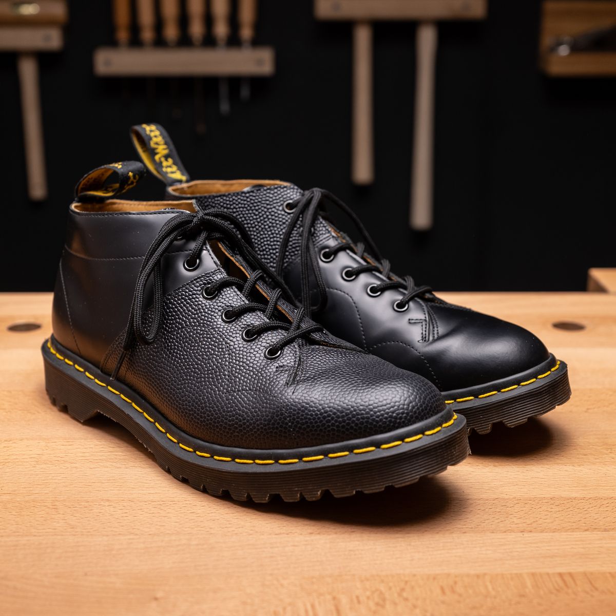 Photo by vubui on December 26, 2023 of the Dr. Martens x Engineered Garments Church Monkey Boot in Unknown Material.