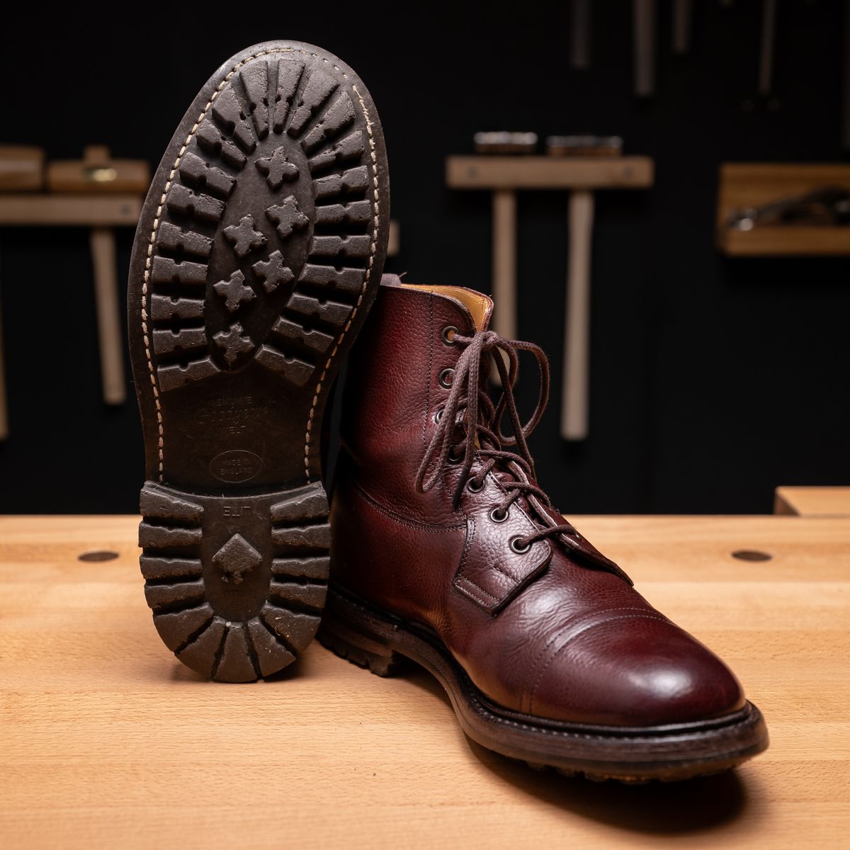 Photo by vubui on December 26, 2023 of the Tricker's Grassmere Country Boot in Brown Zug Grain.