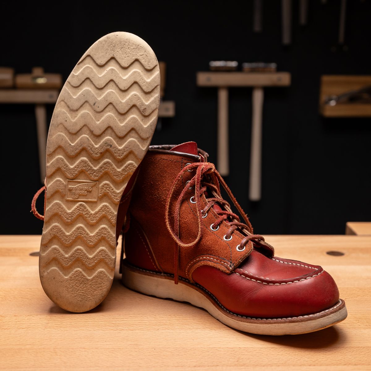 Photo by vubui on December 26, 2023 of the Red Wing 6-Inch Classic Moc in S.B. Foot Oro-Russet Portage.