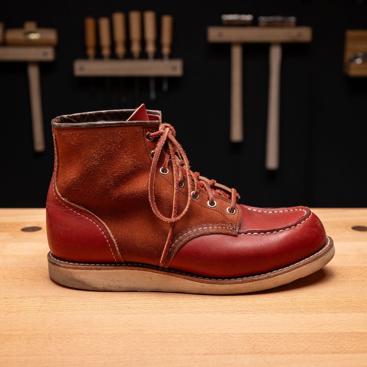 Photo by vubui on December 26, 2023 of the Red Wing 6-Inch Classic Moc in S.B. Foot Oro-Russet Portage.