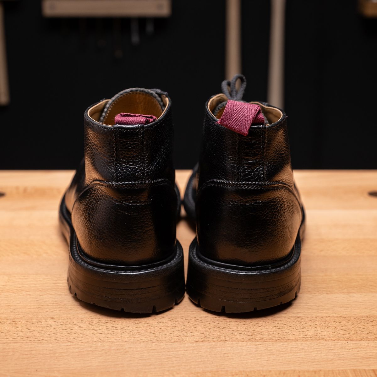 Photo by vubui on December 26, 2023 of the Tricker's Ethan Monkey Boot in Black Scotch Grain.