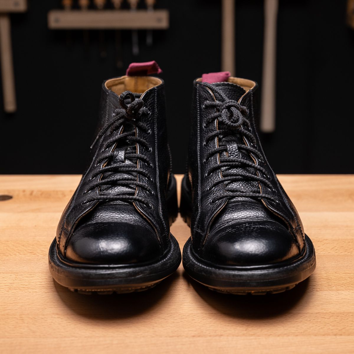 Photo by vubui on December 26, 2023 of the Tricker's Ethan Monkey Boot in Black Scotch Grain.