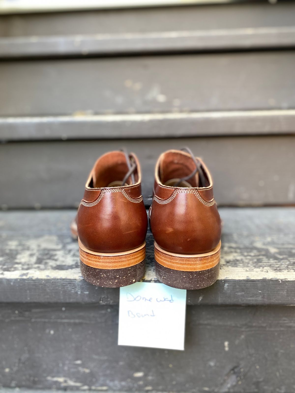 Photo by xavierwt on October 3, 2023 of the Onderhoud LVL01 Captoe Brogue in Wickett & Craig Medium Brown Traditional Harness.