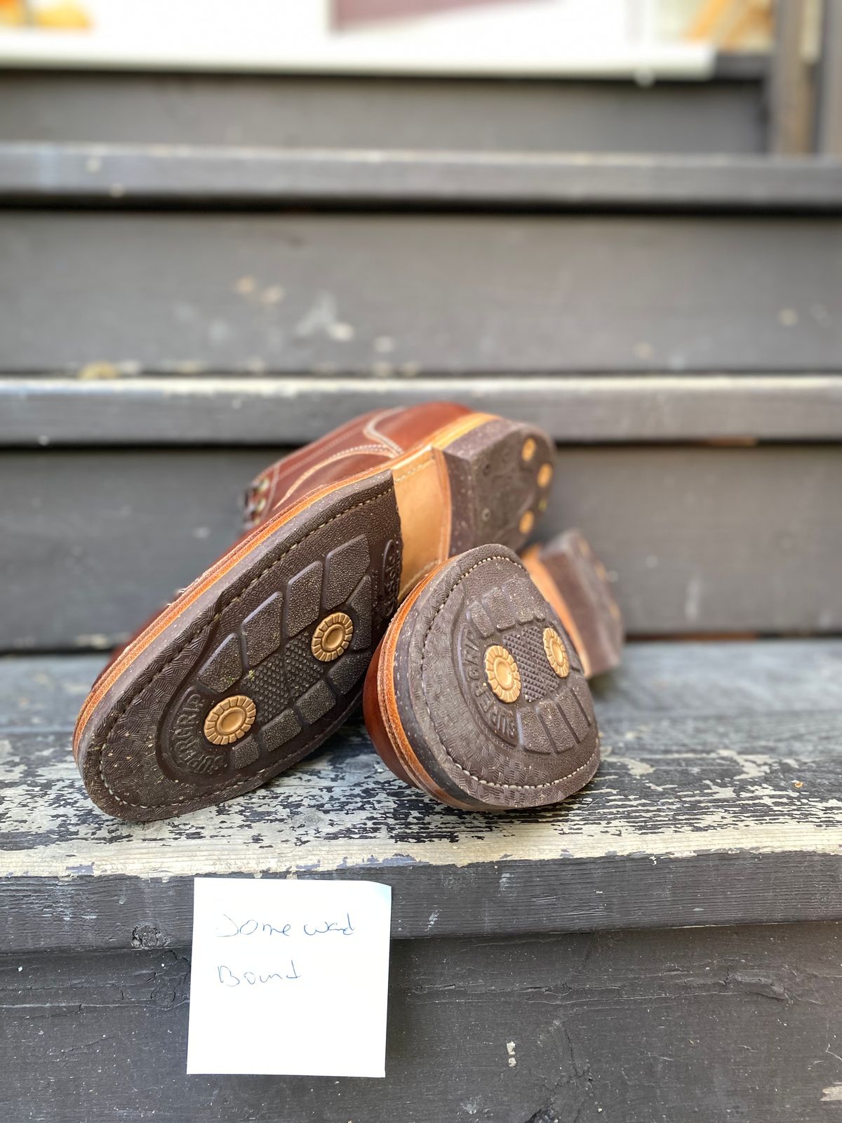 Photo by xavierwt on October 3, 2023 of the Onderhoud LVL01 Captoe Brogue in Wickett & Craig Medium Brown Traditional Harness.