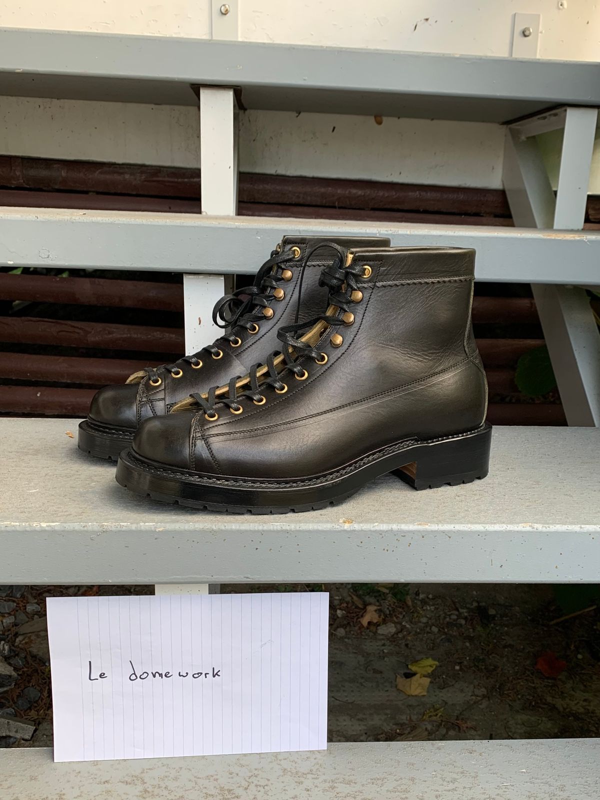 Photo by xavierwt on October 1, 2022 of the Sagara Cordmaster in Badalassi Carlo Oliva Minerva Overdyed Black.