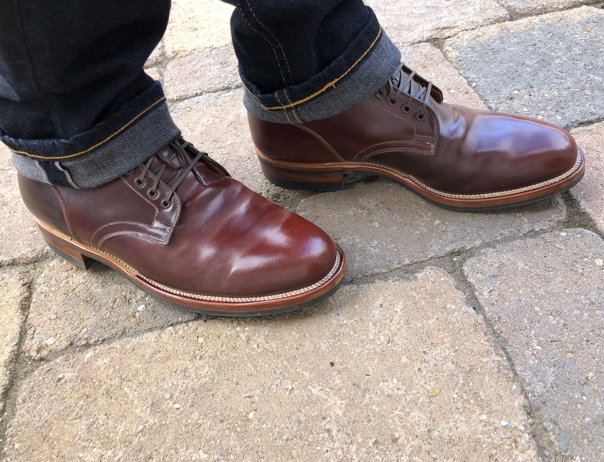 Photo by johnfmac on October 2, 2022 of the Viberg Service Boot in Horween Color 4 Shell Cordovan.