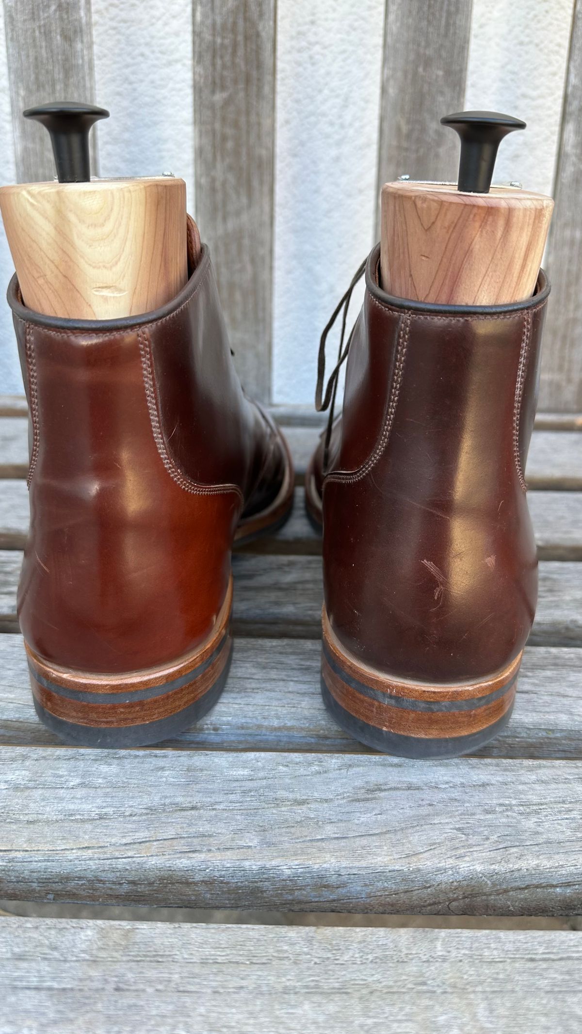 Photo by johnfmac on February 5, 2023 of the Viberg Service Boot in Horween Color 4 Shell Cordovan.