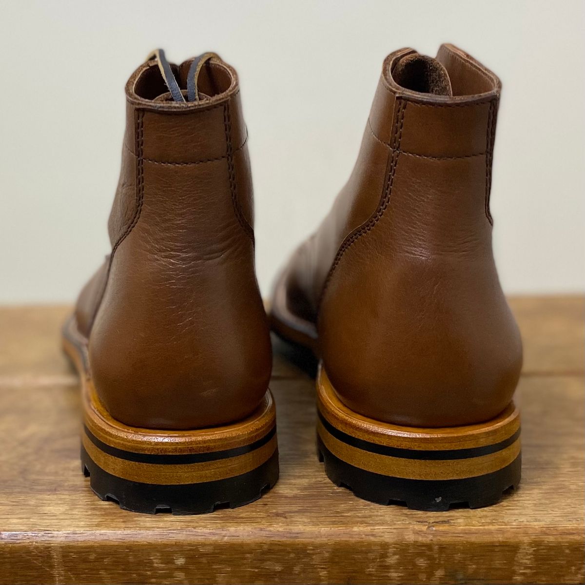Photo by putzinboots on October 1, 2024 of the Parkhurst The Allen in Tempesti Cognac Veg tan.