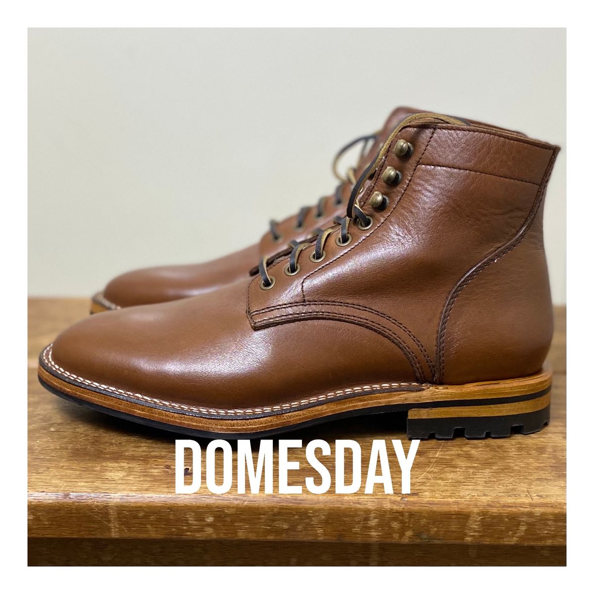 Photo by putzinboots on October 1, 2024 of the Parkhurst The Allen in Tempesti Cognac Veg tan.
