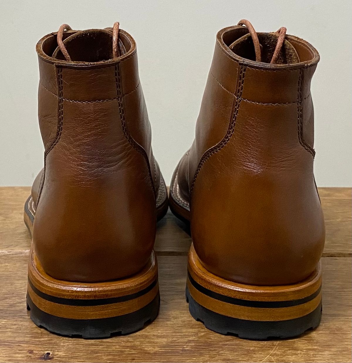 Photo by putzinboots on December 3, 2024 of the Parkhurst The Allen in Tempesti Cognac Veg tan.