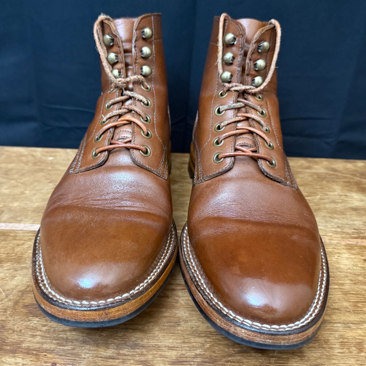 Photo by putzinboots on April 3, 2025 of the Parkhurst The Allen in Tempesti Cognac Veg tan.