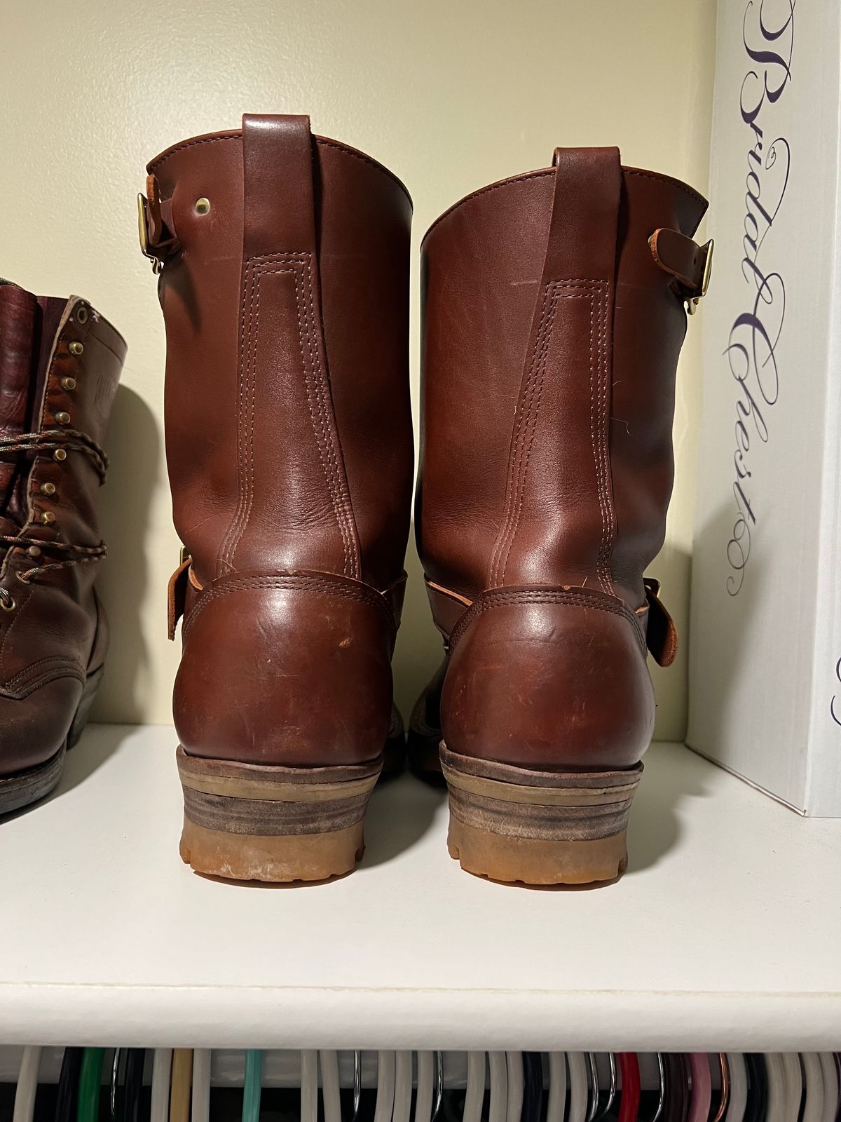 Photo by wcurry_1 on February 3, 2024 of the White's Nomad Engineer Boots in Seidel Red Dog Oil Tan.