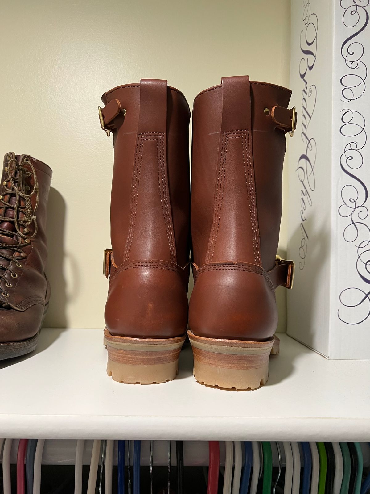 Photo by wcurry_1 on November 1, 2023 of the White's Nomad Engineer Boots in Seidel Red Dog Oil Tan.