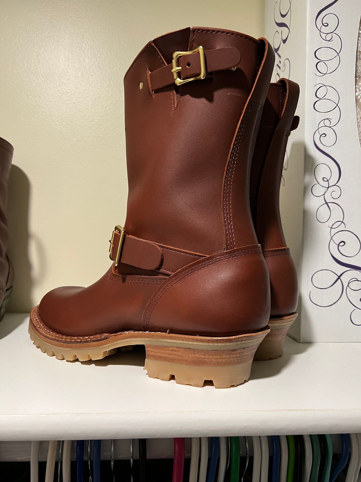 Photo by wcurry_1 on November 1, 2023 of the White's Nomad Engineer Boots in Seidel Red Dog Oil Tan.