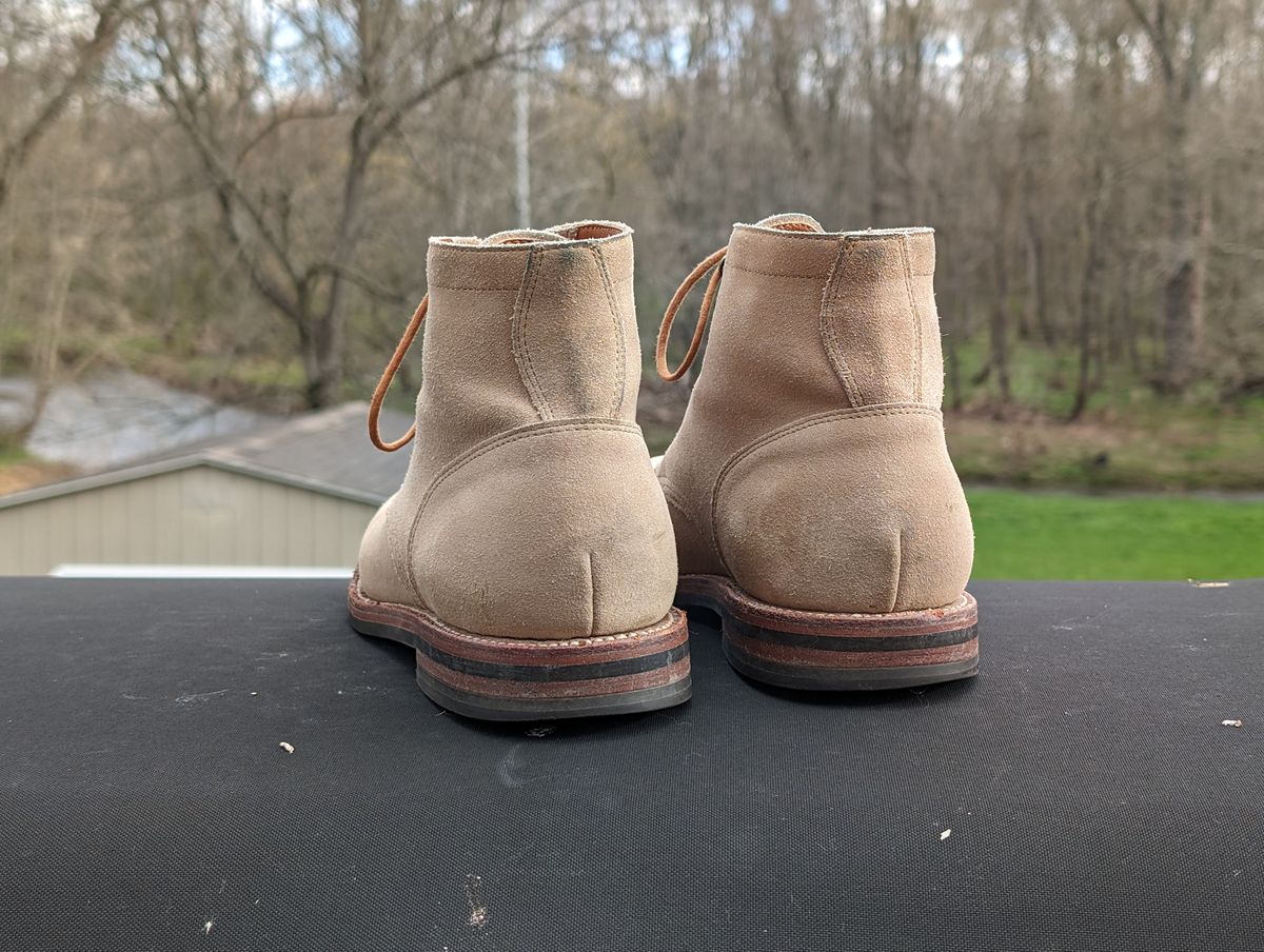 Photo by adroz7 on April 5, 2024 of the Grant Stone Diesel Boot in C.F. Stead Tan Repello Calf Suede.