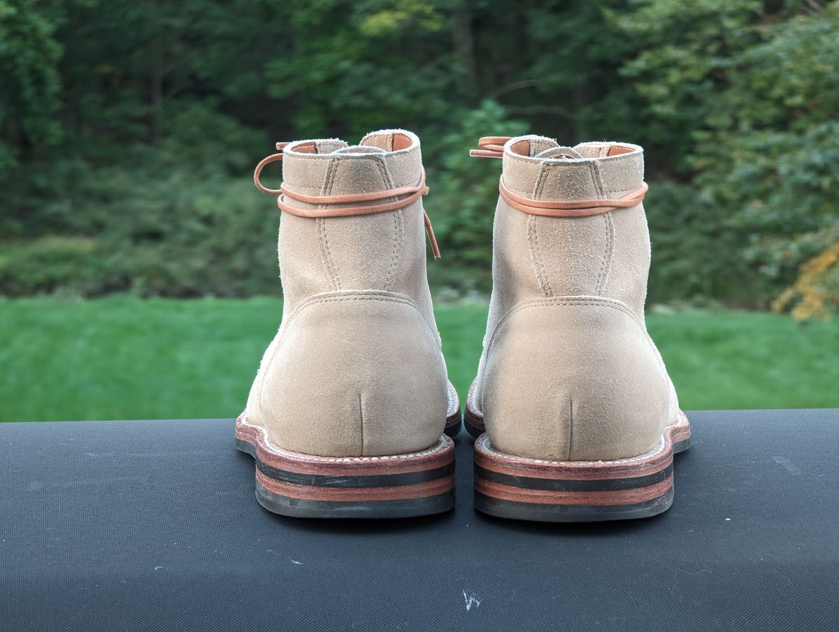 Photo by adroz7 on October 1, 2023 of the Grant Stone Diesel Boot in C.F. Stead Tan Repello Calf Suede.