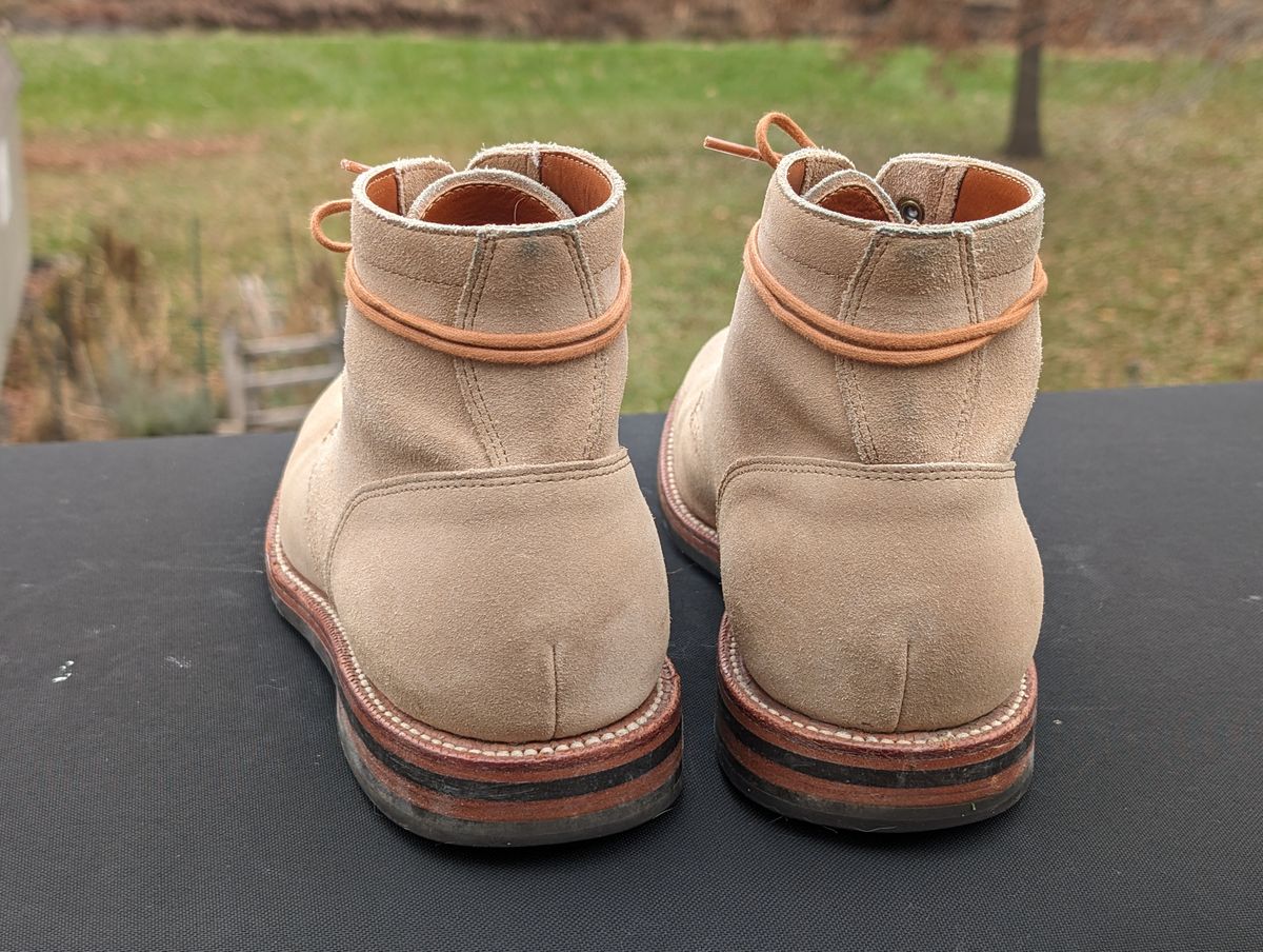 Photo by adroz7 on December 5, 2023 of the Grant Stone Diesel Boot in C.F. Stead Tan Repello Calf Suede.