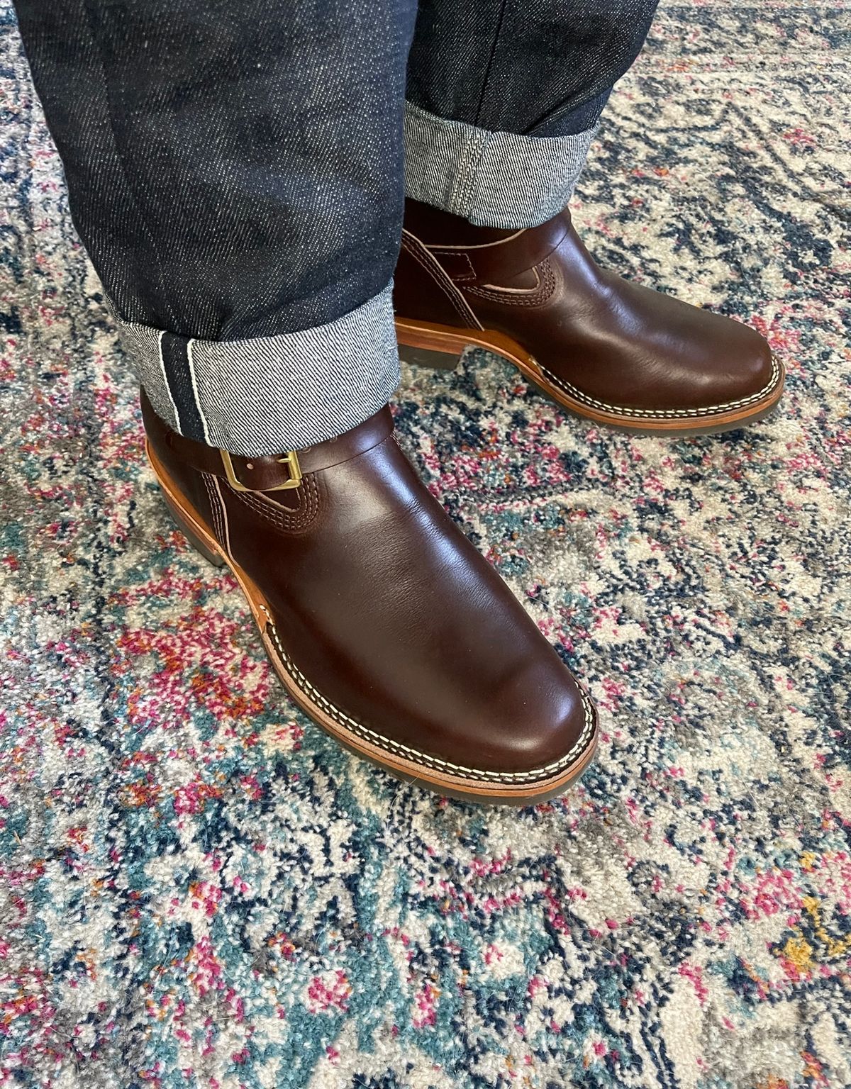 Photo by WSS2023 on March 22, 2021 of the Wesco Mister Lou in Horween Brown Chromexcel.