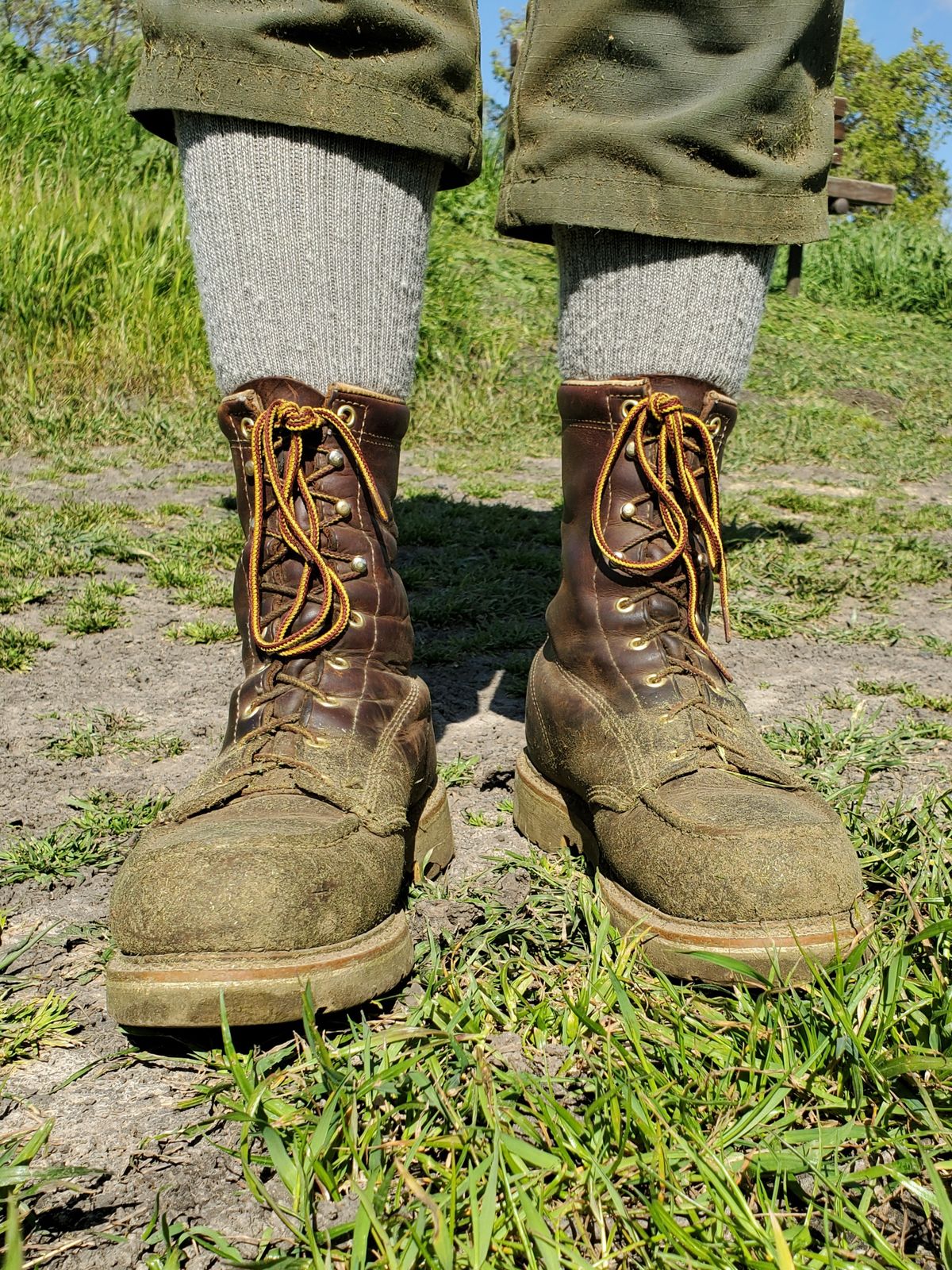 Photo by forest_chief on April 2, 2024 of the Thorogood American Heritage 8" Moc Toe in Seidel Trail Crazy Horse.