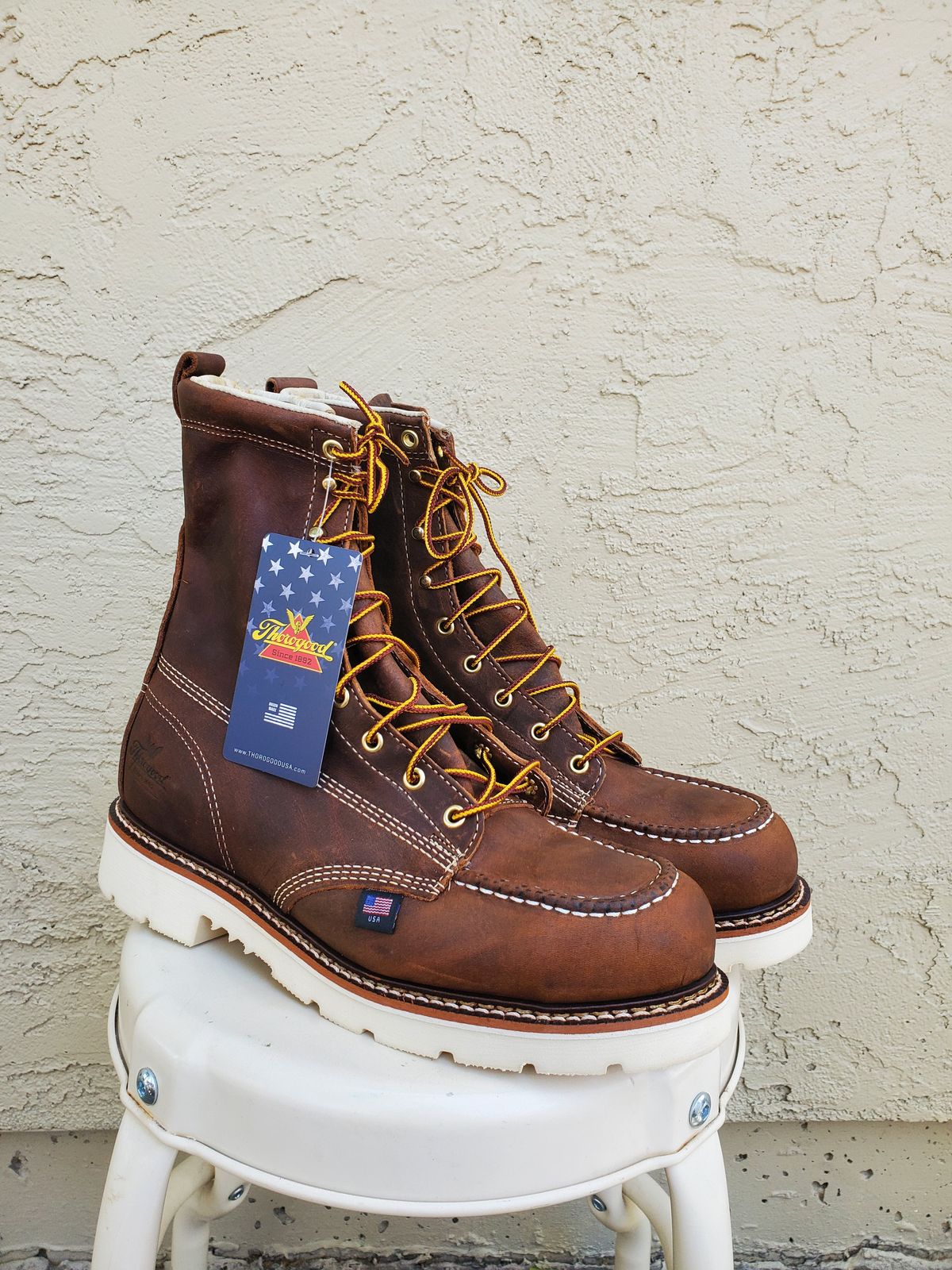 Photo by forest_chief on November 1, 2023 of the Thorogood American Heritage 8" Moc Toe in Seidel Trail Crazy Horse.