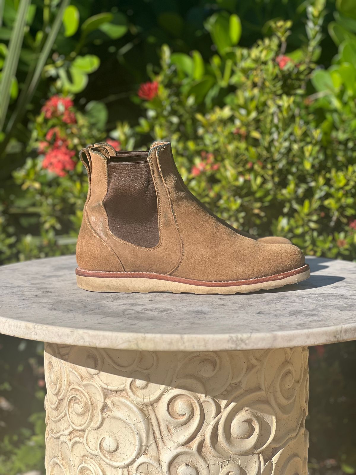 Photo by christian.twoey on December 4, 2024 of the Tecovas The Luke in Sawdust Roughout.