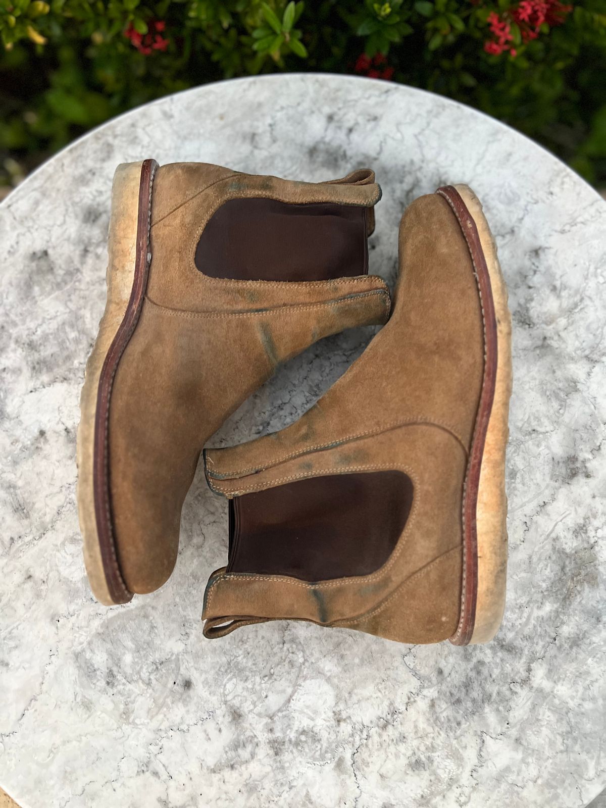 Photo by christian.twoey on February 2, 2025 of the Tecovas The Luke in Sawdust Roughout.