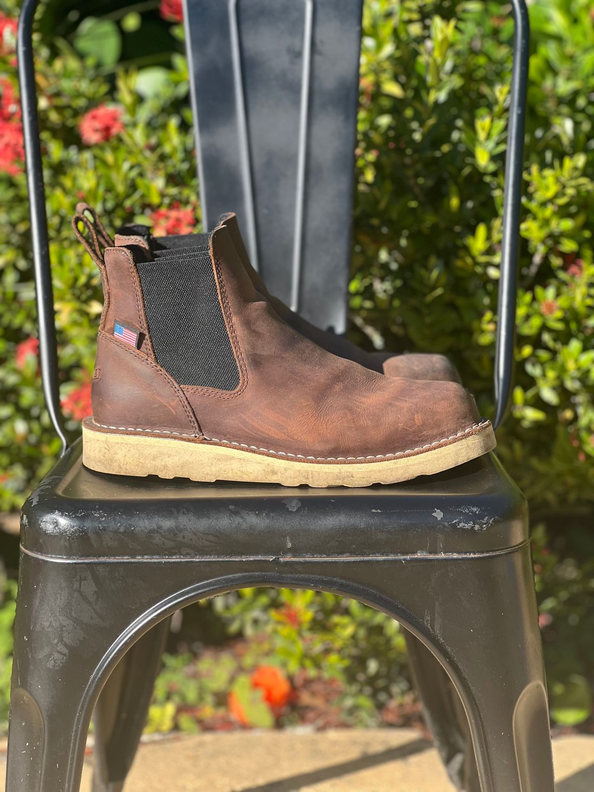 Photo by christian.twoey on December 4, 2024 of the Danner Bull Run Chelsea in Brown Full Grain.