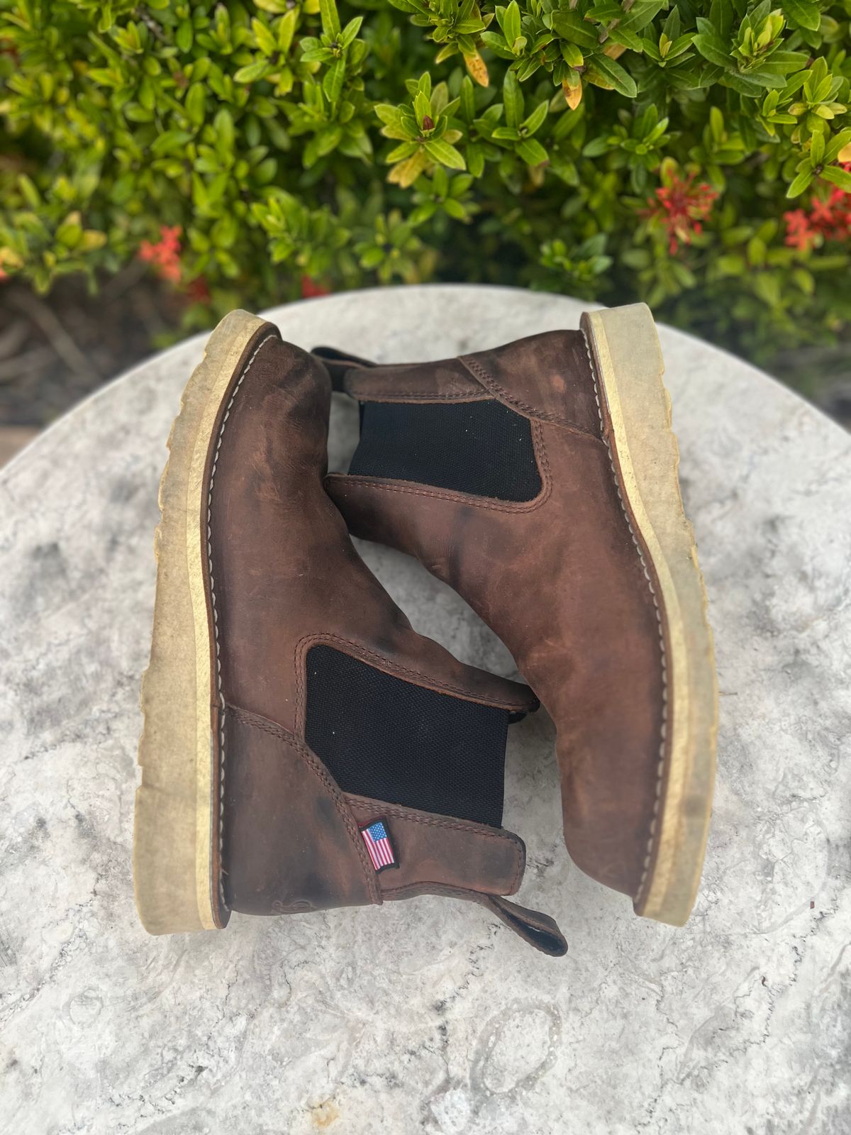 Photo by christian.twoey on April 4, 2025 of the Danner Bull Run Chelsea in Brown Full Grain.