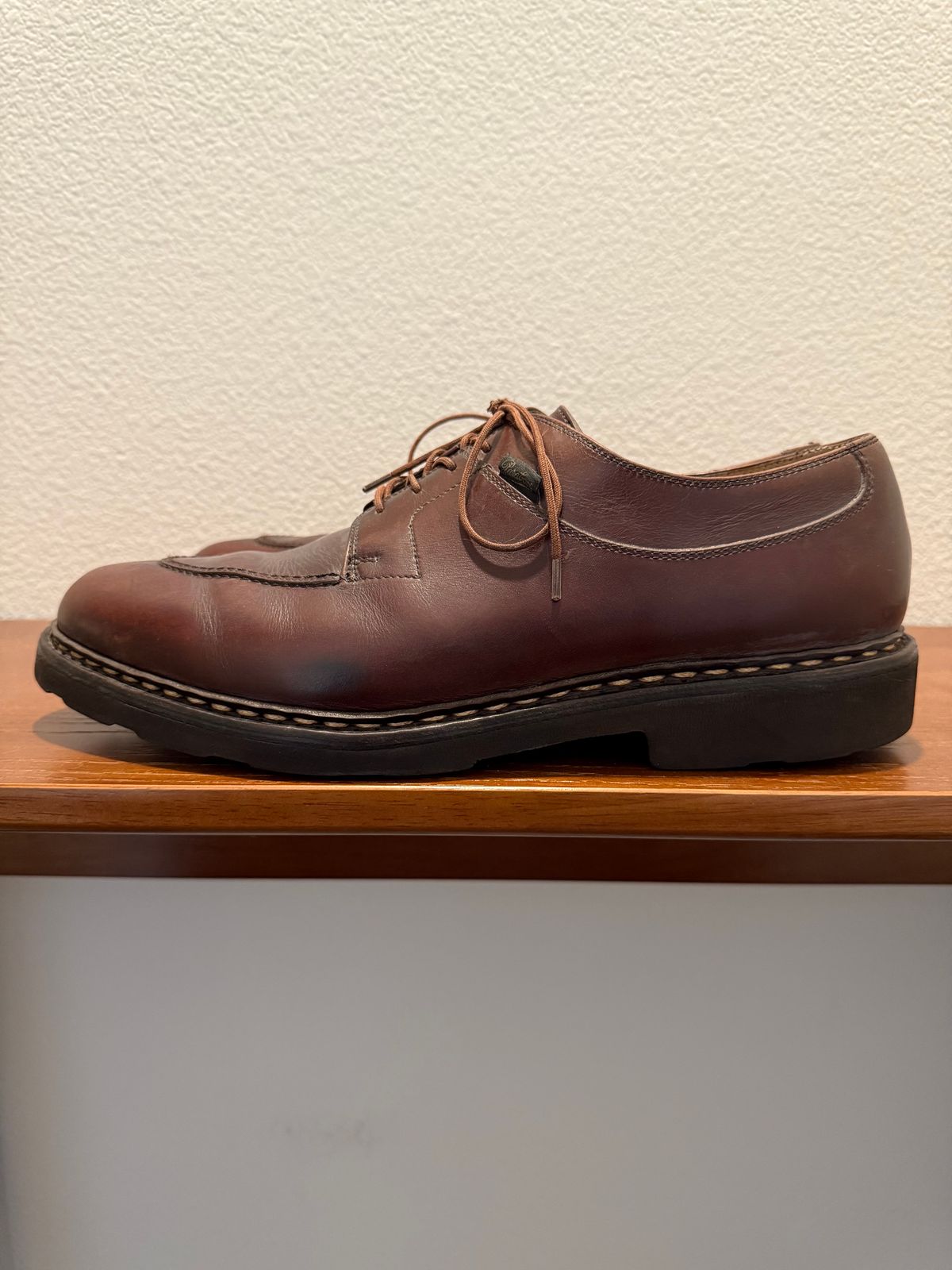 Photo by andrew_mier on January 23, 2025 of the Paraboot Avignon in Coffee Plained Leather.