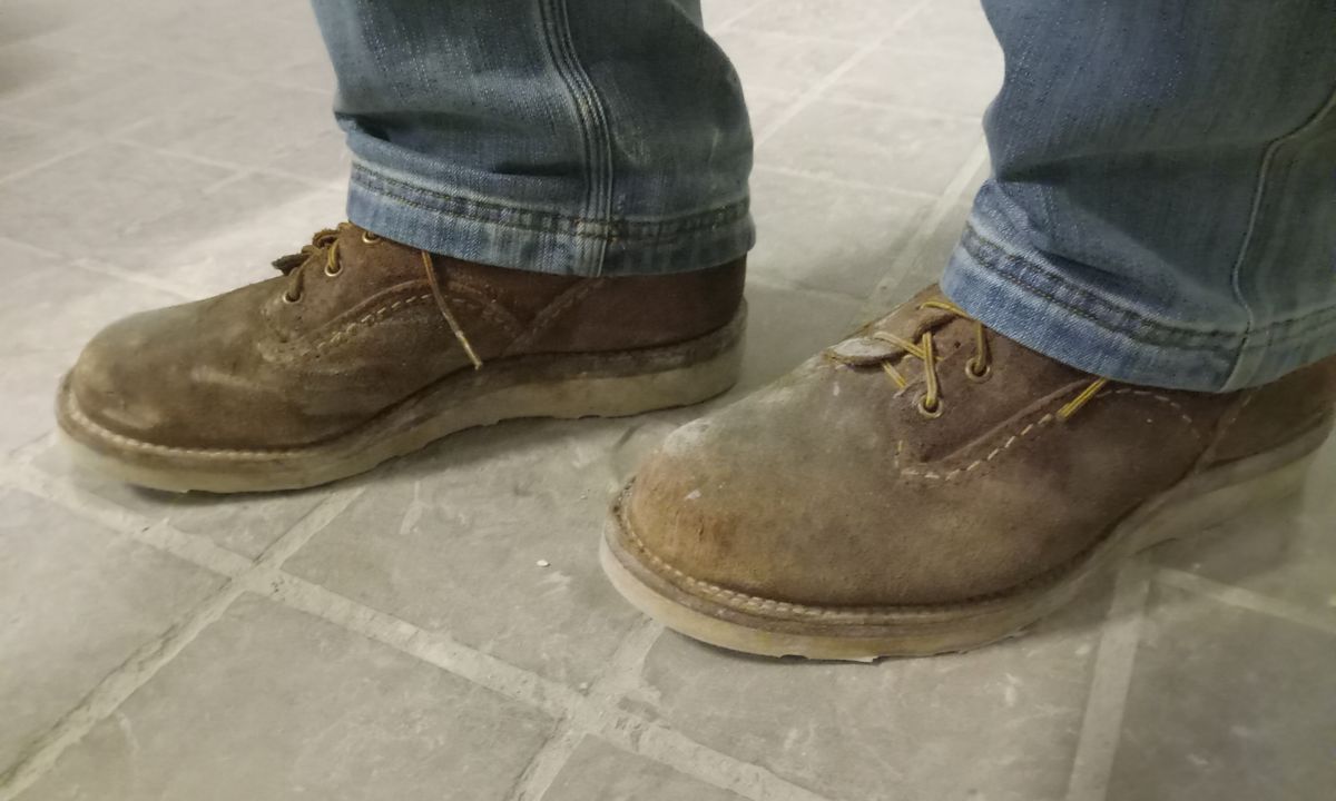 Photo by peanutbutter on November 2, 2023 of the Wesco Jobmaster in Seidel British Tan Domain Roughout.
