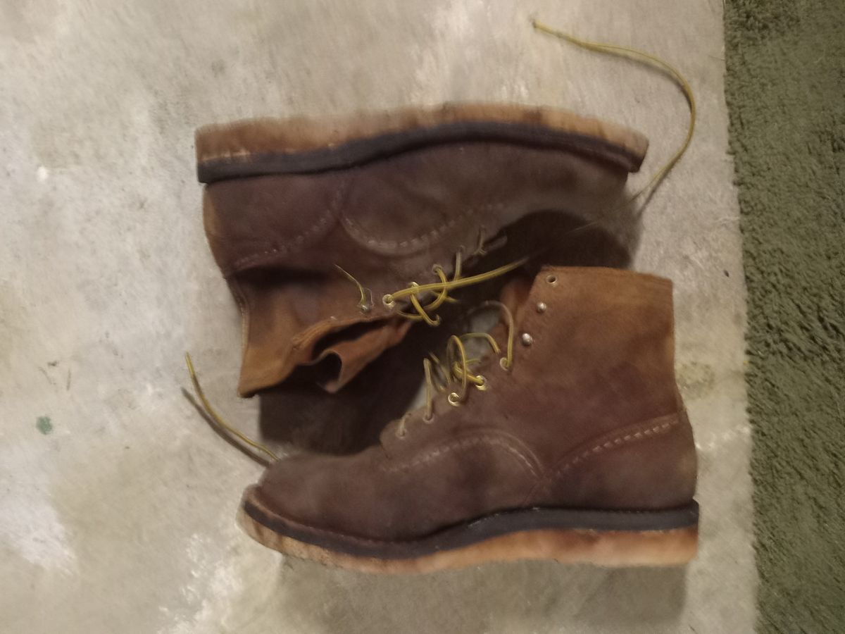 Photo by peanutbutter on January 3, 2024 of the Wesco Jobmaster in Seidel British Tan Domain Roughout.
