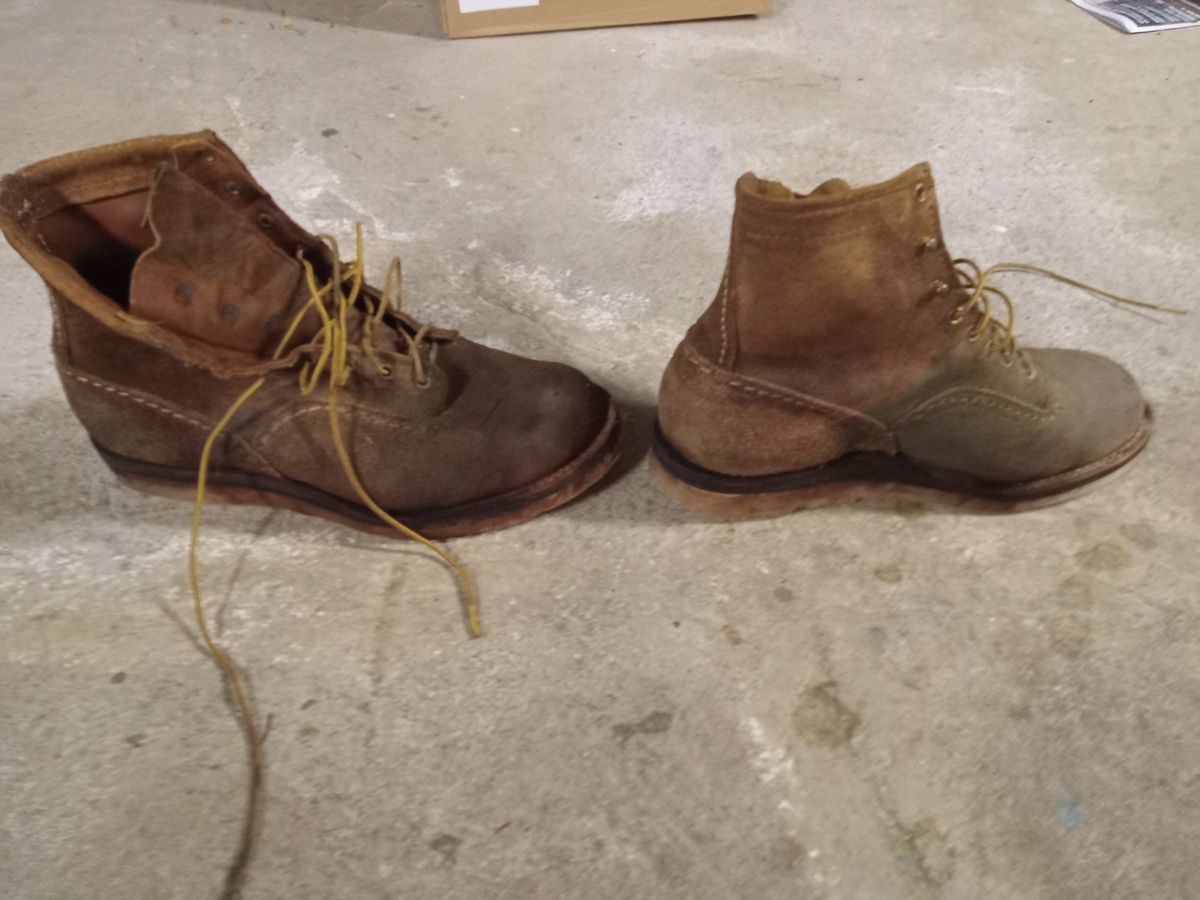 Photo by peanutbutter on January 3, 2024 of the Wesco Jobmaster in Seidel British Tan Domain Roughout.