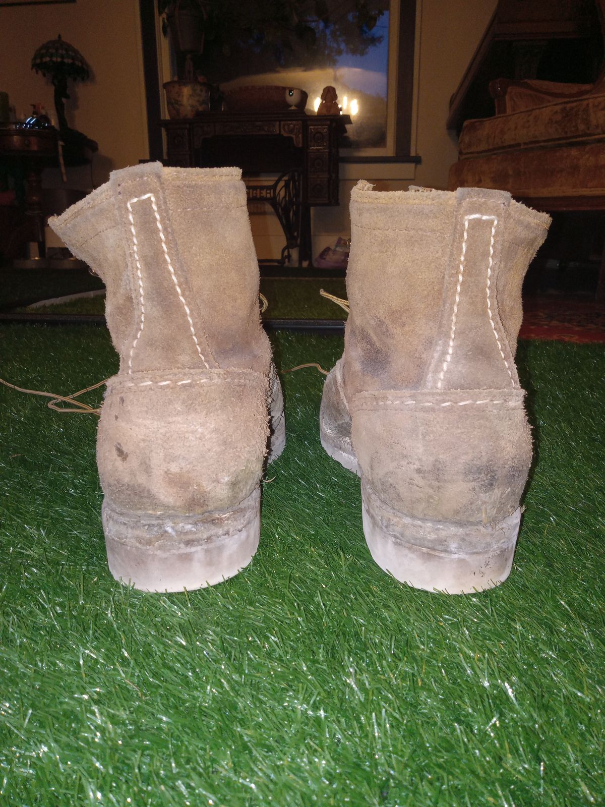 Photo by peanutbutter on March 6, 2024 of the Wesco Jobmaster in Seidel British Tan Domain Roughout.