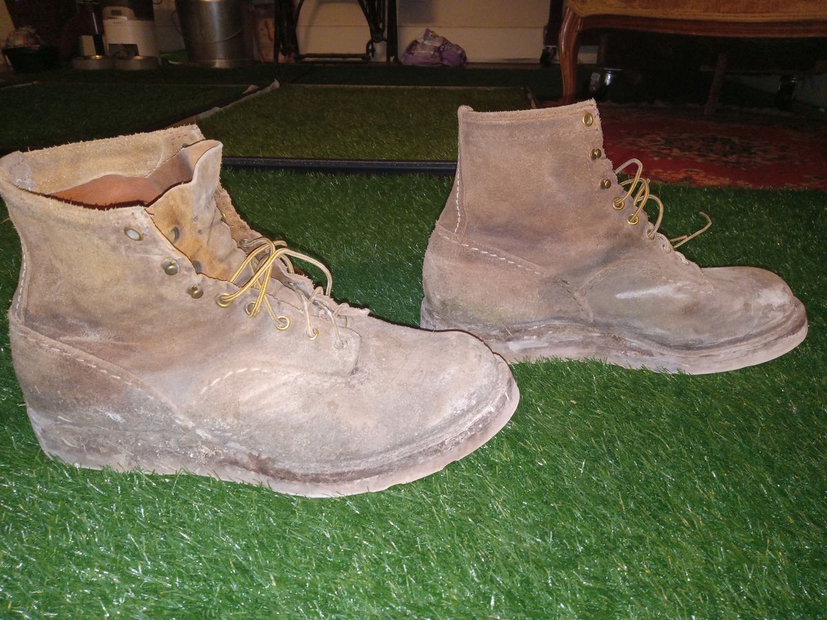 Photo by peanutbutter on March 6, 2024 of the Wesco Jobmaster in Seidel British Tan Domain Roughout.
