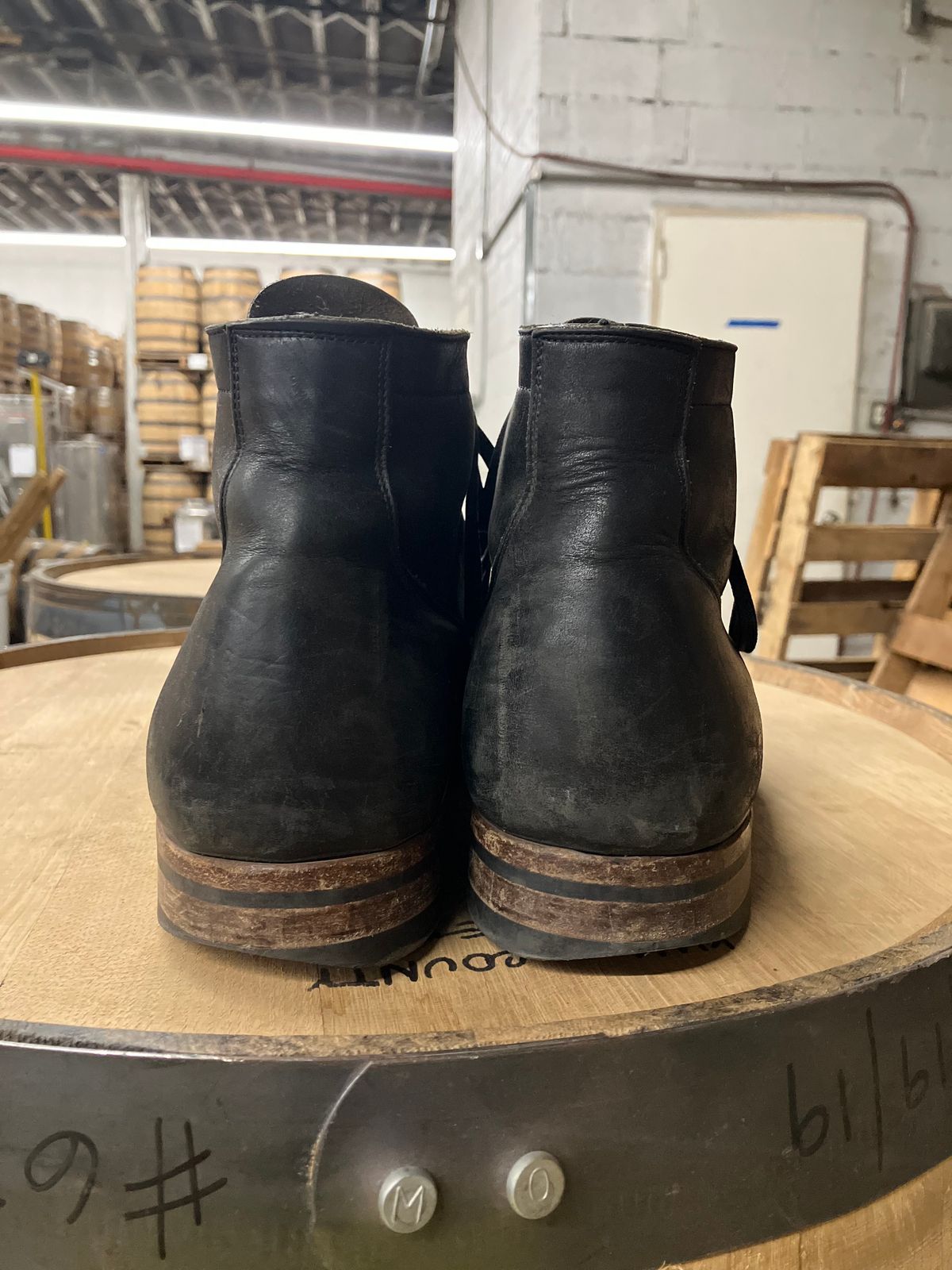 Photo by nr17 on April 5, 2023 of the Viberg Service Boot in Horween Black Chromexcel.