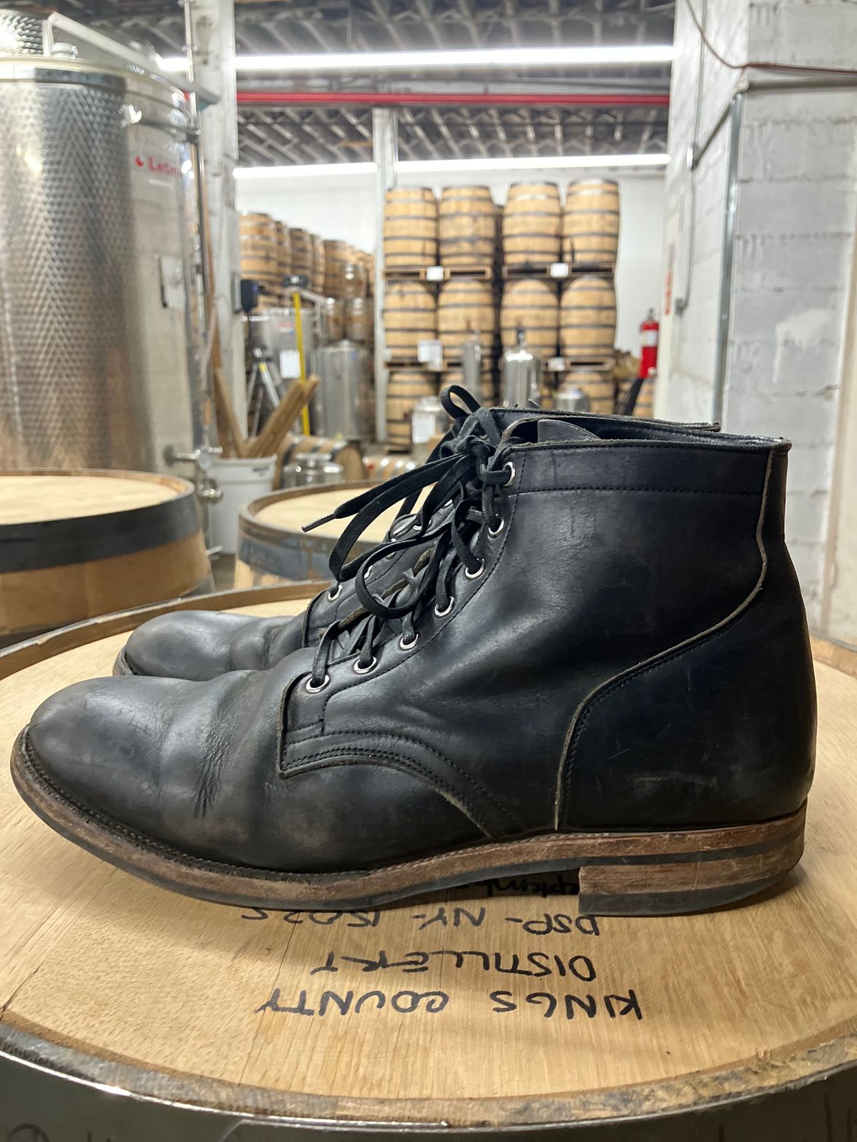 Photo by nr17 on April 5, 2023 of the Viberg Service Boot in Horween Black Chromexcel.